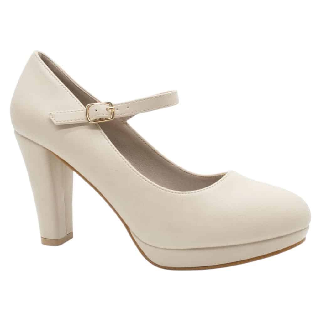Zapato Taco Alto Bonnyfranco Beige