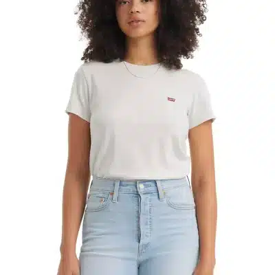 Polera Mujer Perfect Tee Icy Grey Heather Cotton Levis