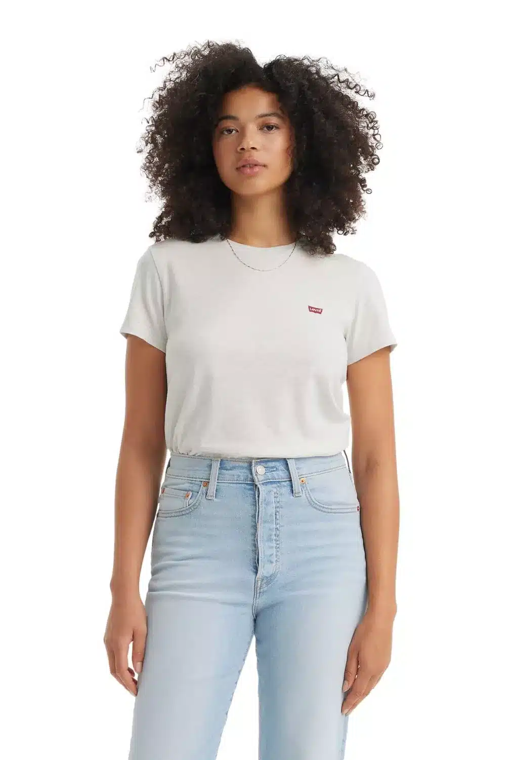 Polera Mujer Perfect Tee Icy Grey Heather Cotton Levis