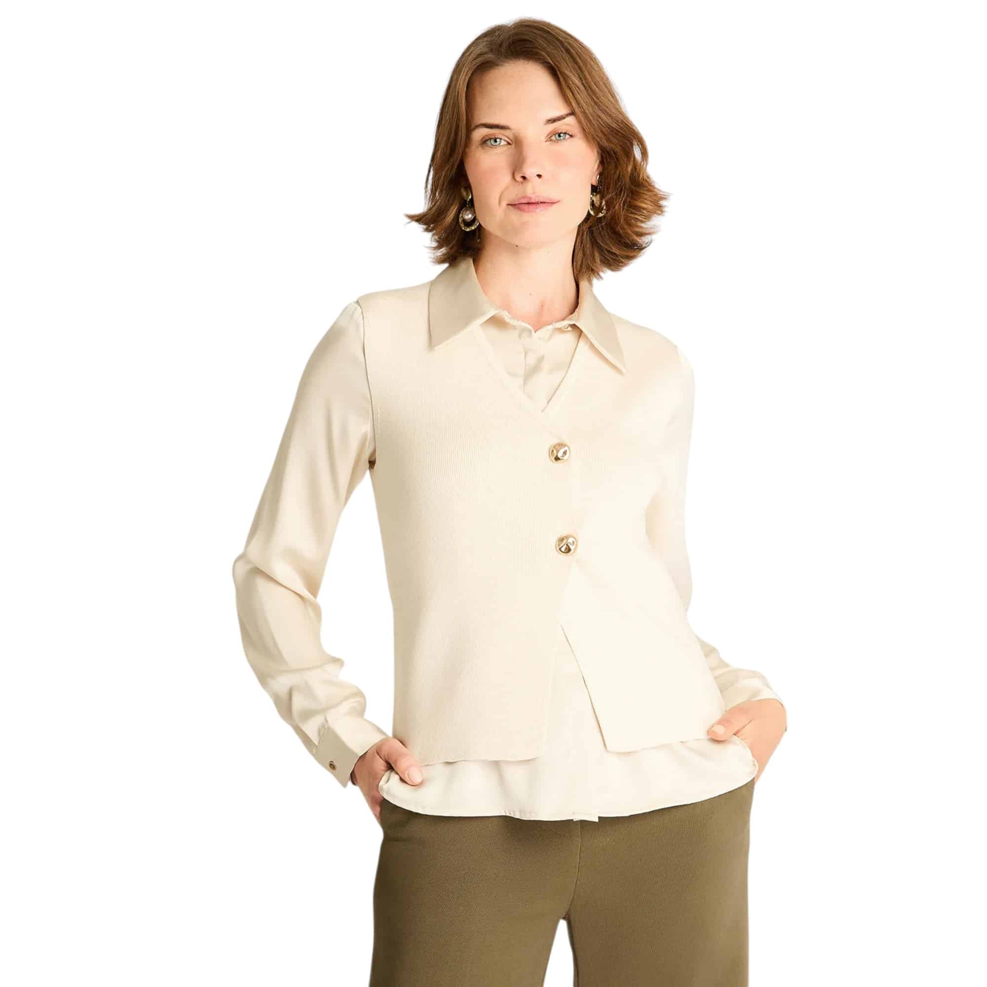 Cardigan Mujer Arena LDP