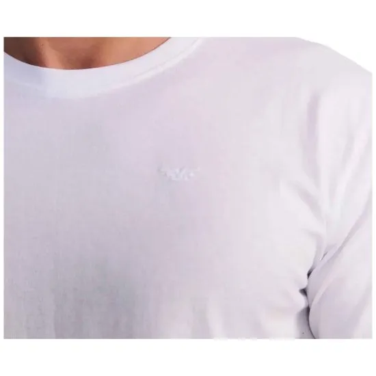 Polera Hombre Manga Corta Lisa Logo Bordado Blanca Ellus - Imagen 2