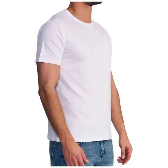 Polera Hombre Manga Corta Lisa Logo Bordado Blanca Ellus - Imagen 3
