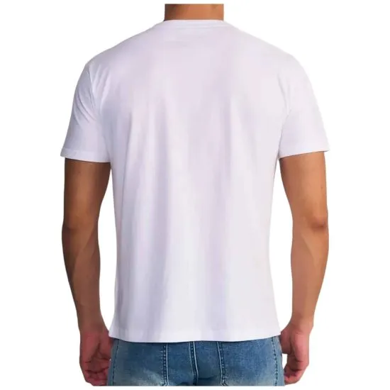 Polera Hombre Manga Corta Lisa Logo Bordado Blanca Ellus - Imagen 4