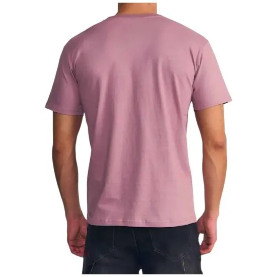 Polera Hombre Manga Corta Lisa Logo Bordado Morado Ellus - Imagen 3