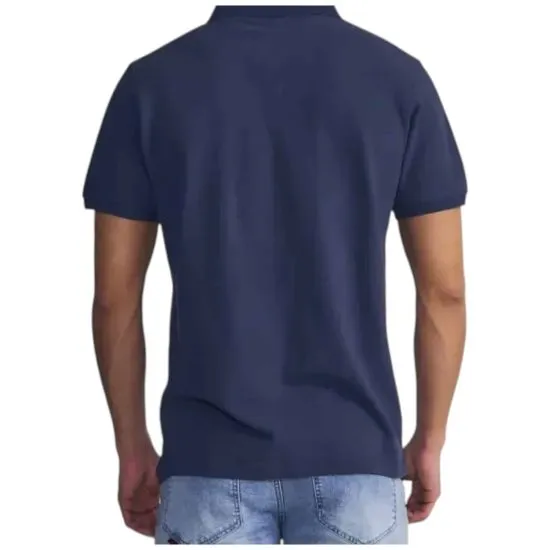 Polera Hombre Polo Pique Silicone Wash Azul Ellus - Imagen 2