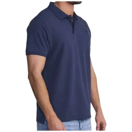 Polera Hombre Polo Pique Silicone Wash Azul Ellus - Imagen 3