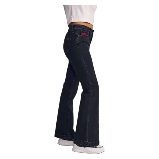 Jeans Britney Black Gray diseño frontal alforzas Il Gioco - Imagen 2