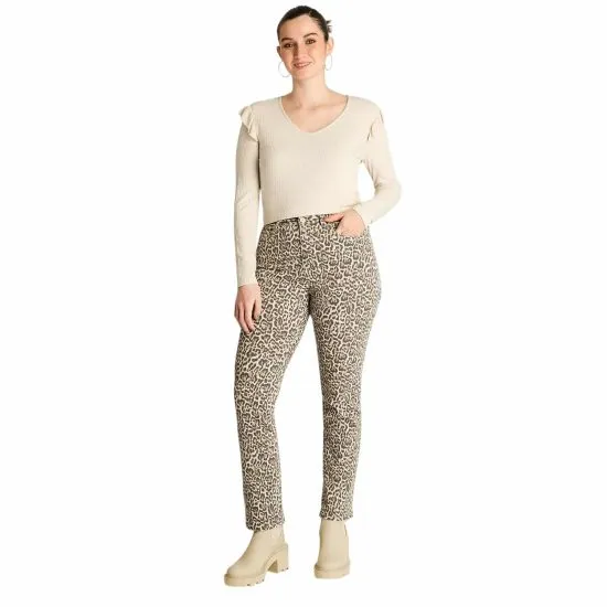 Jeans Recto Mujer Animal Print LDP - Imagen 4