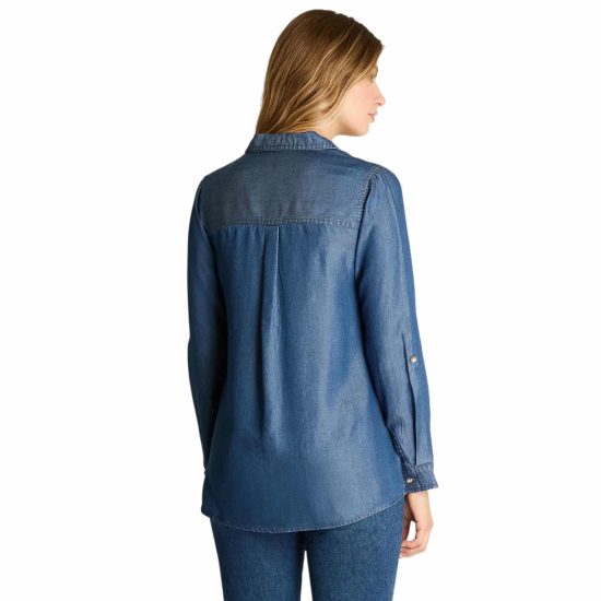 Blusa Mujer Medio Blue Basic LDP - Imagen 2