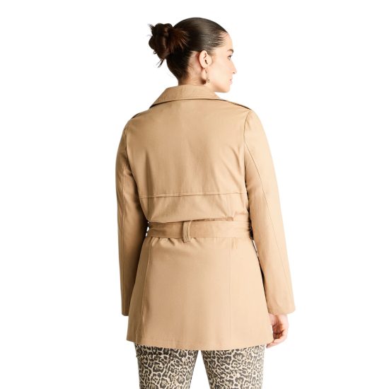 Trench Mujer Beige Estilo Clásico Lorenzo di Pontti - Imagen 3