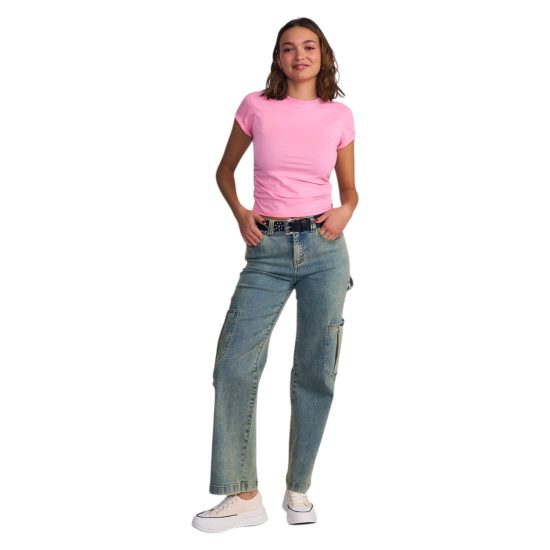 Jeans Mujer Cargo Carpenter Light con Detalle de Bolsillos Il Gioco - Imagen 2