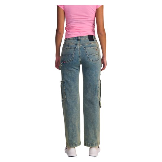Jeans Mujer Cargo Carpenter Light con Detalle de Bolsillos Il Gioco - Imagen 3