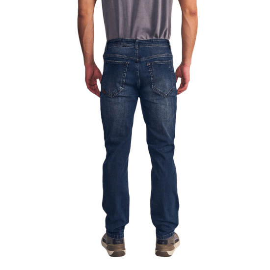 Jeans Hombre Slim Tiro Medio Dark Blue Emboss Ellus - Imagen 2