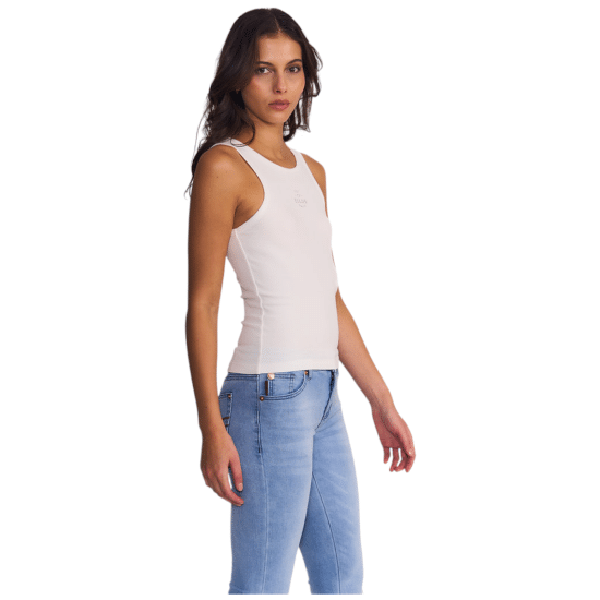 Polera Mujer Sin Mangas Basica Rib Ellus - Imagen 2