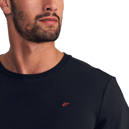 Polera Hombre Regular Fit Negro Cotton Ellus - Imagen 4