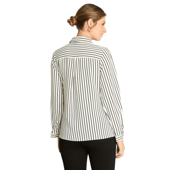 Camisa Blanca con Rayas Finas Ldp - Imagen 2