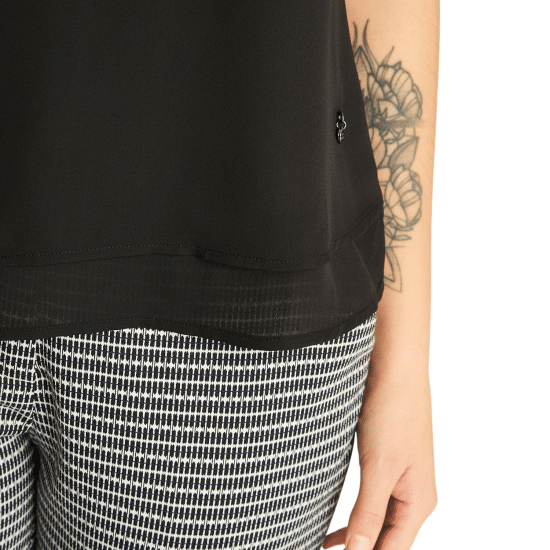 Blusa Sin Mangas Con Capa Negro LDP - Imagen 3