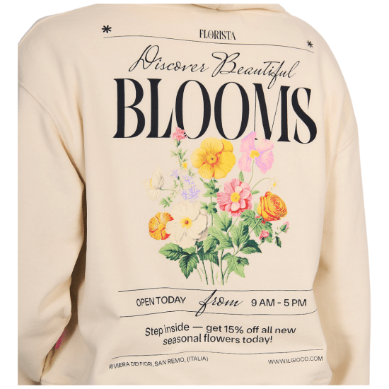 Poleron Mujer Hoodie Frontal And Back Print Il Gioco - Imagen 4
