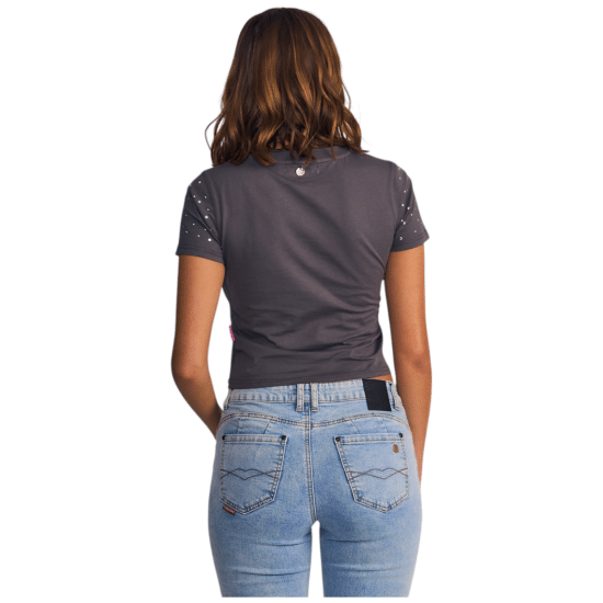 Polera Mujer Street Core Tachas y Nudo Frontal Il Gioco - Imagen 2