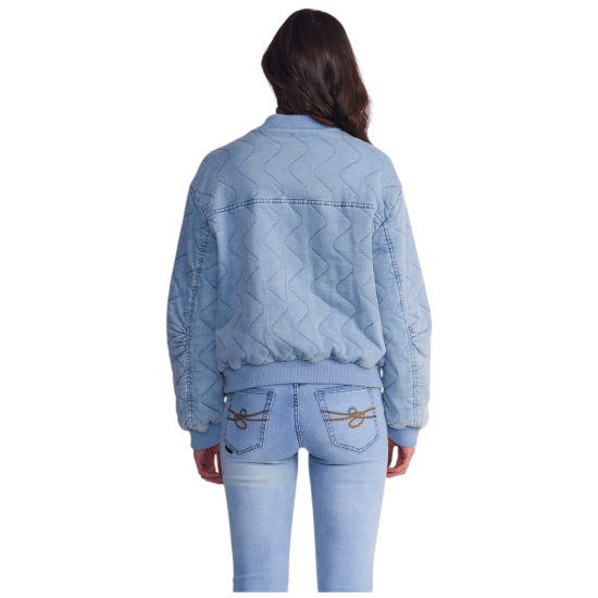 Chaqueta Mujer Bombea Wave Quilt Light Blue Ellus - Imagen 3