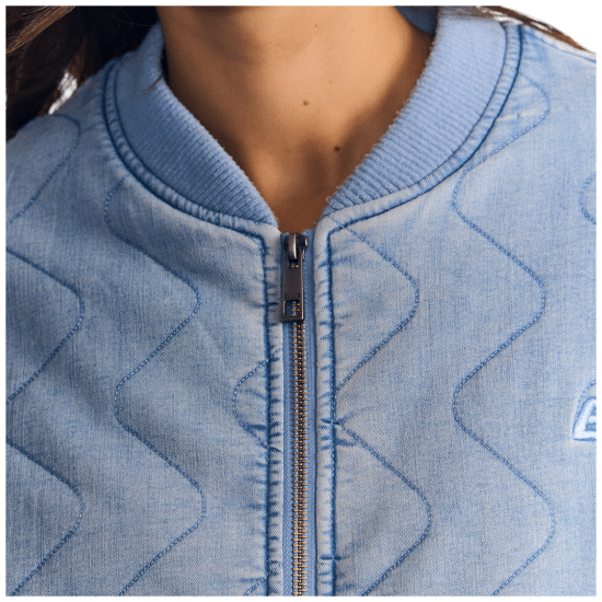 Chaqueta Mujer Bombea Wave Quilt Light Blue Ellus - Imagen 5