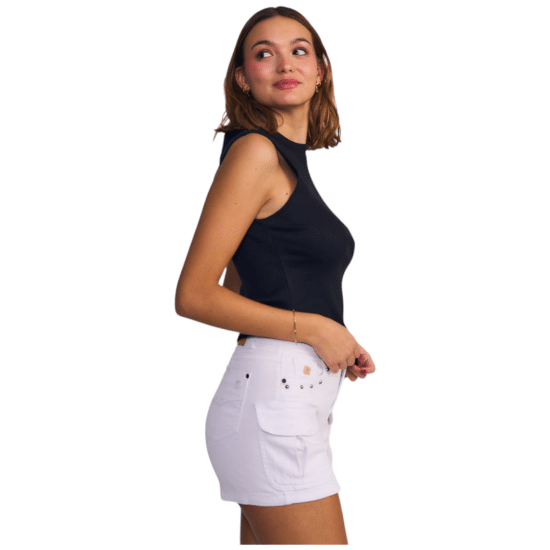 Polera Mujer Essentials Asimetrica Frontal y Recogido Il Gioco - Imagen 3