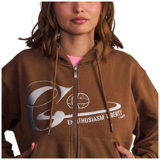 Poleron Mujer Hoodie Full Zipper Frontal Print Il Gioco - Imagen 5