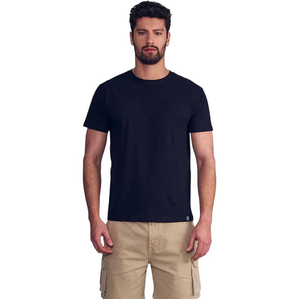 Polera Hombre Lisa Logo Embroidery Negra Ellus
