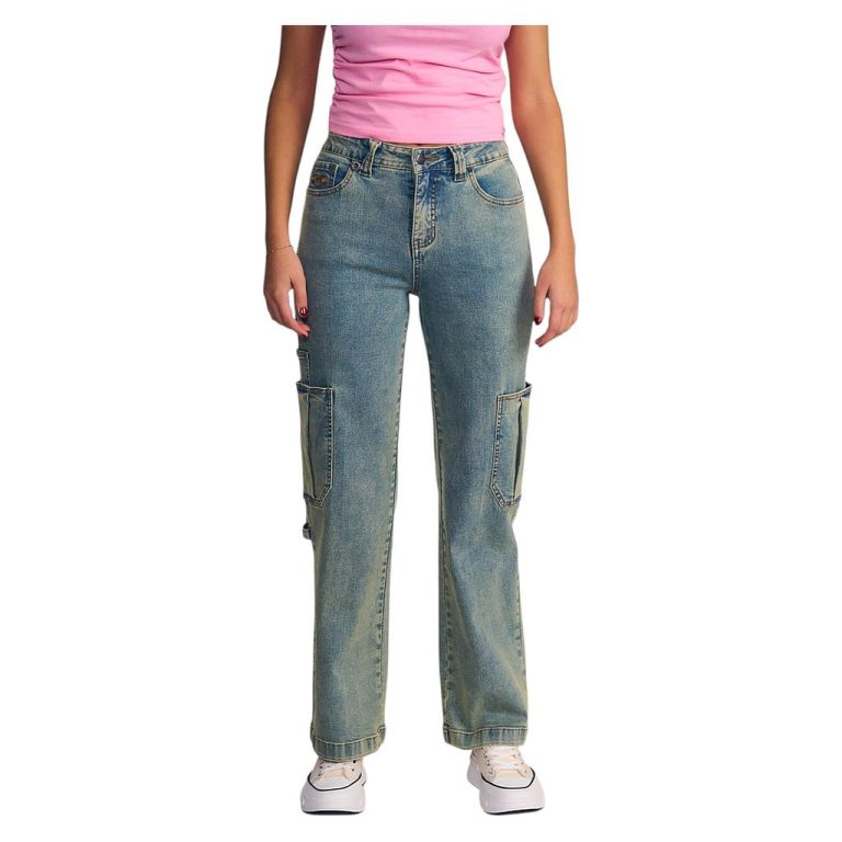 Jeans Mujer Cargo Carpenter Light con Detalle de Bolsillos Il Gioco