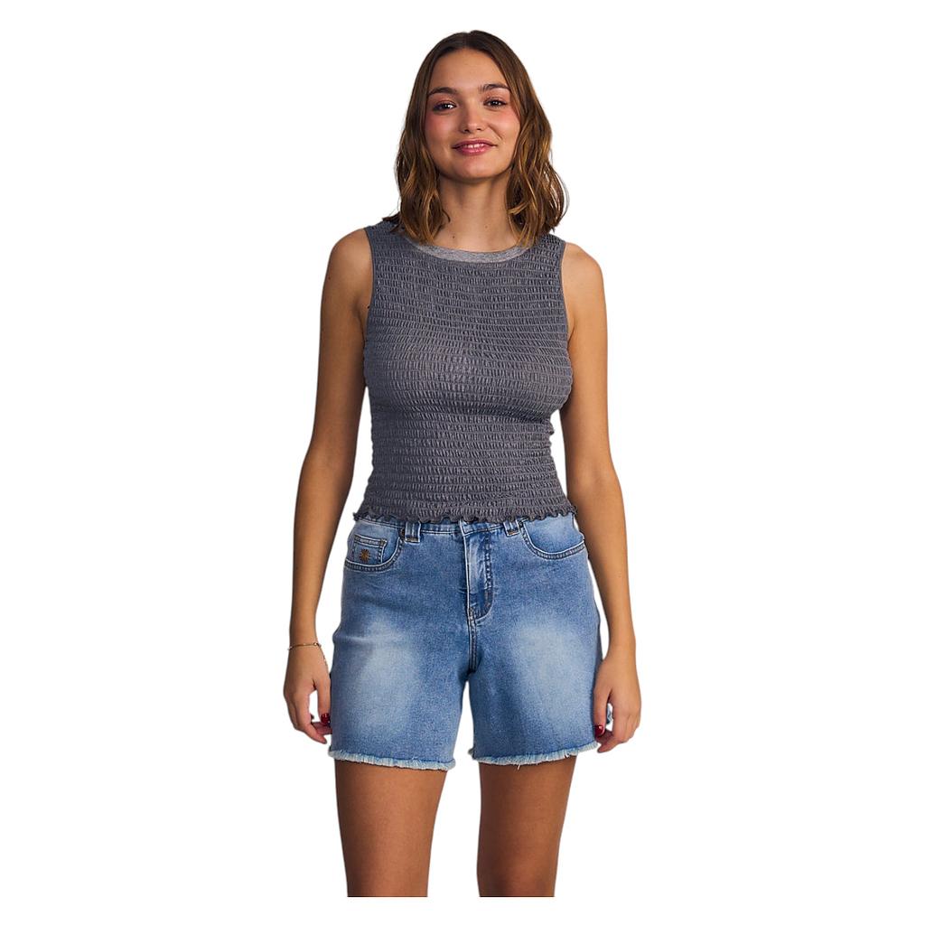 Polera Mujer Street Core Frontal Print Efecto Panal De Abeja Il Gioco