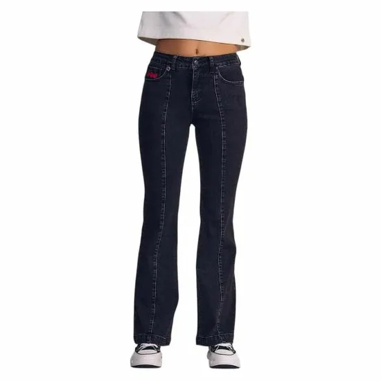 Jeans Britney Black Gray diseño frontal alforzas Il Gioco