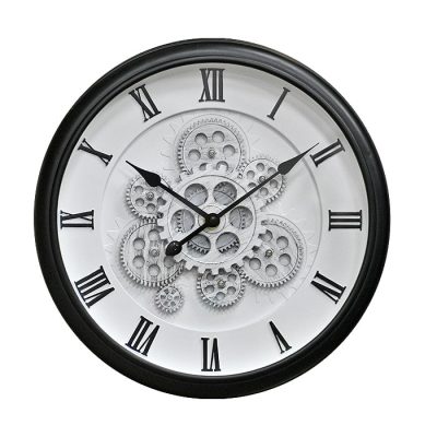 Reloj Mecanismo Con Numeros Romanos Blanco Negro Msa