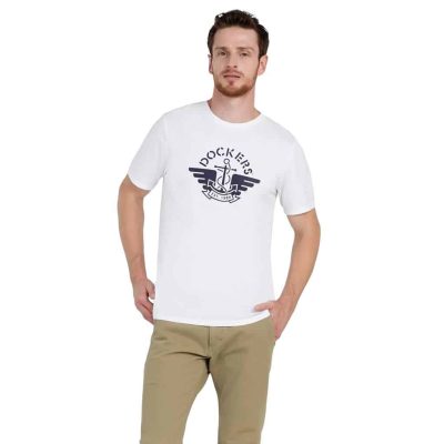 Polera Hombre Graphic Tee 1986 Logo Paper White Dockers