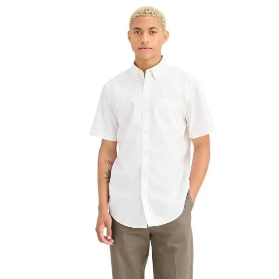 Camisa Hombre SS Signature 2.0 Lucent White Dockers