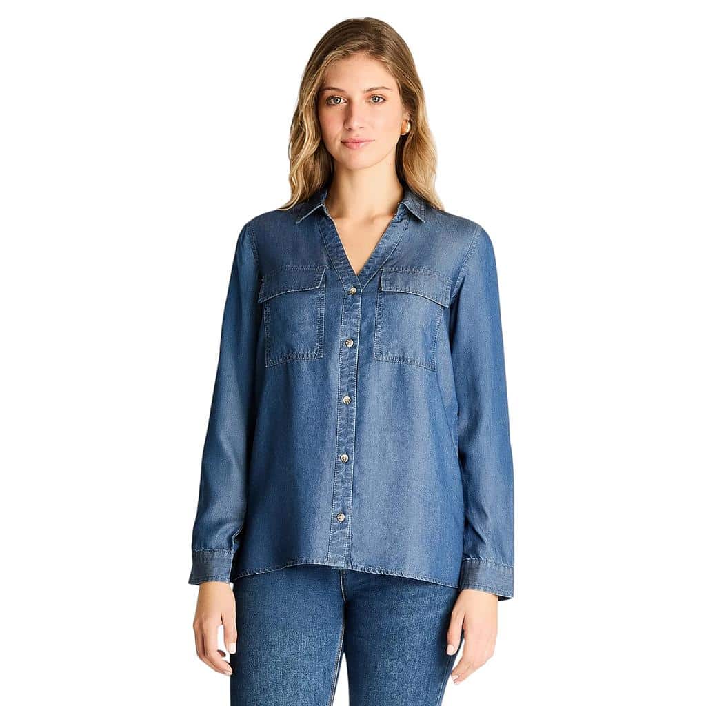 Blusa Mujer Medio Blue Basic LDP