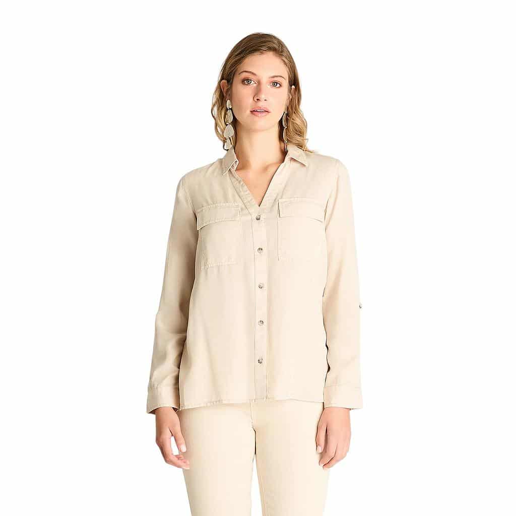 Blusa Mujer Beige Basica LDP