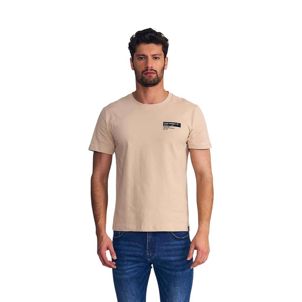Polera Hombre Silicone Wash Originals Beige Ellus
