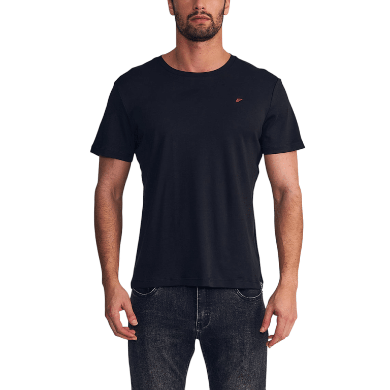 Polera Hombre Regular Fit Negro Cotton Ellus