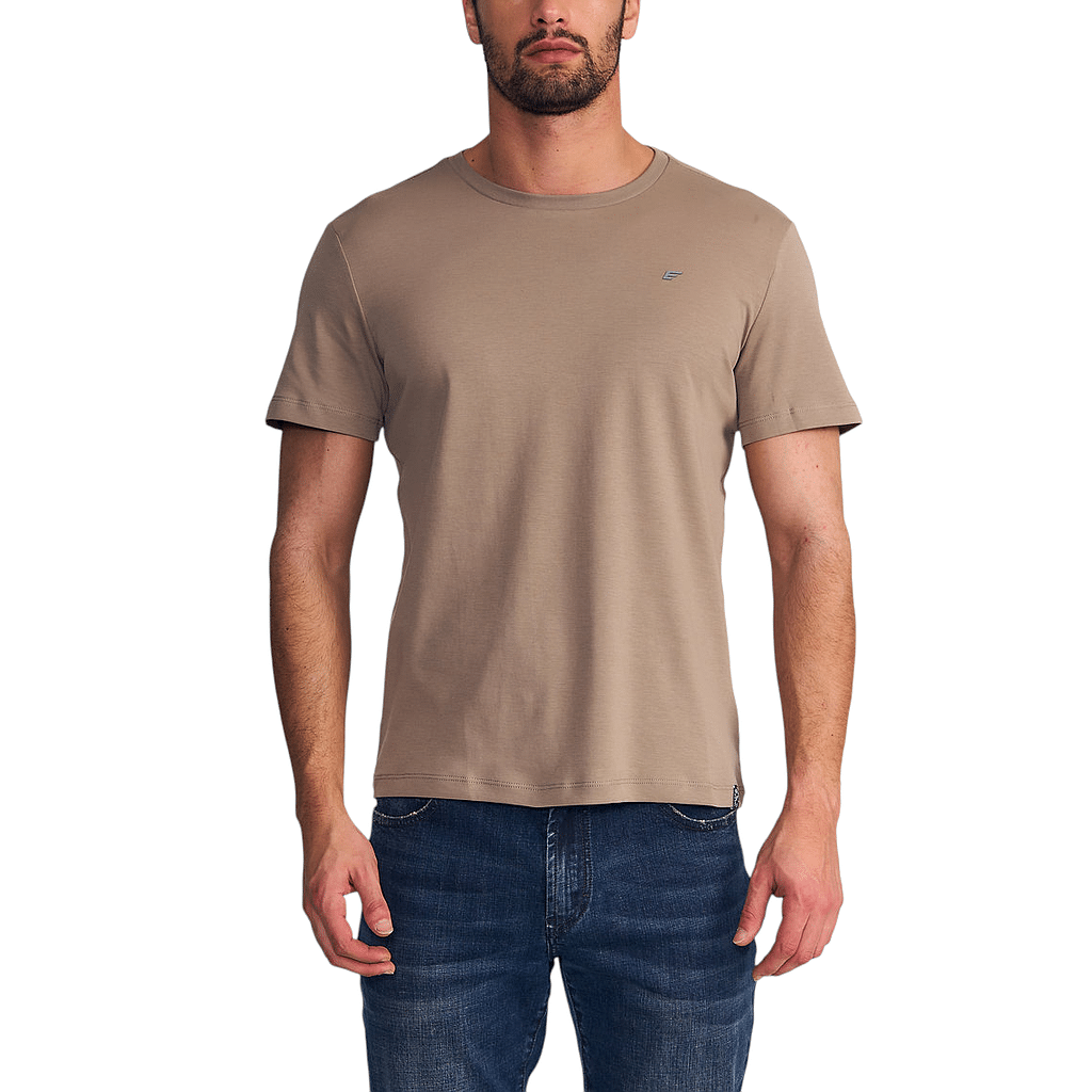 Polera Hombre Regular Fit Cotton Café Ellus