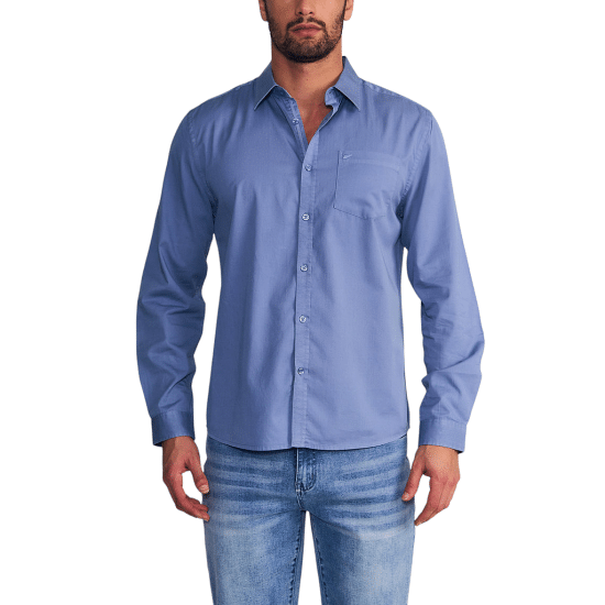 Camisa Hombre Manga Larga Garment Dye Celeste Ellus