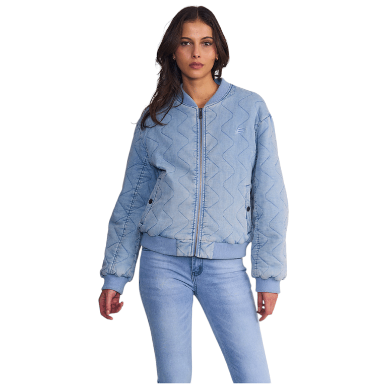 Chaqueta Mujer Bombea Wave Quilt Light Blue Ellus