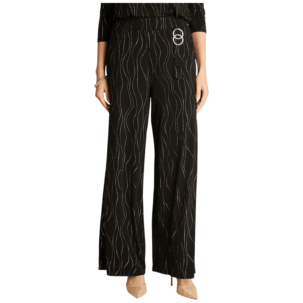 Pantalón Recto Negro con Brillo Sutil Ldp