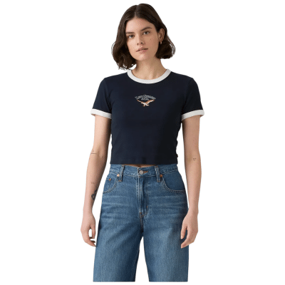 Polera Mujer Graphic Mini Ringer Tee Multicolor Eagle Levis