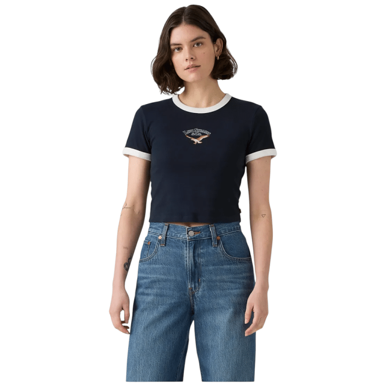 Polera Mujer Graphic Mini Ringer Tee Multicolor Eagle Levis