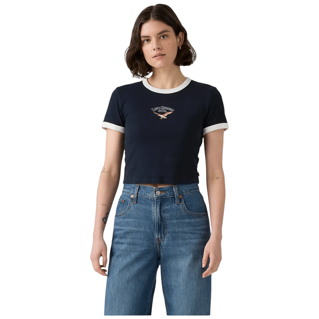 Polera Mujer Graphic Mini Ringer Tee Multicolor Eagle Levis