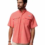 Camisa Manga Corta Hombre Bahama II Naranjo Columbia