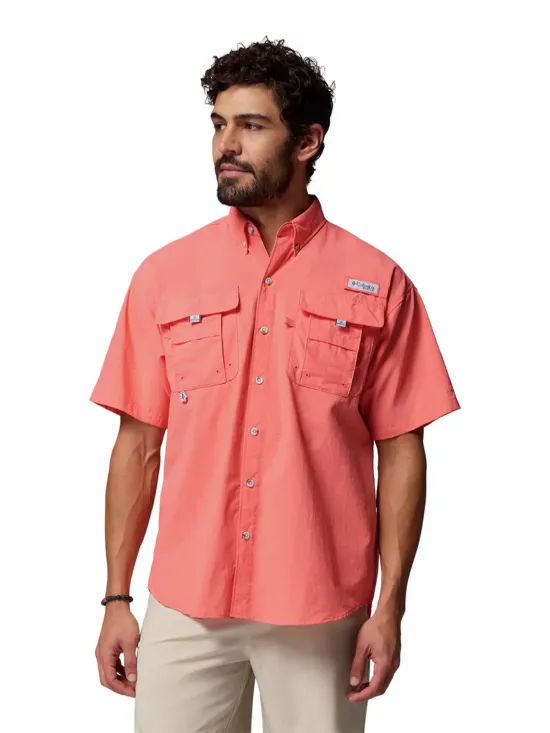 Camisa Manga Corta Hombre Bahama II Naranjo Columbia