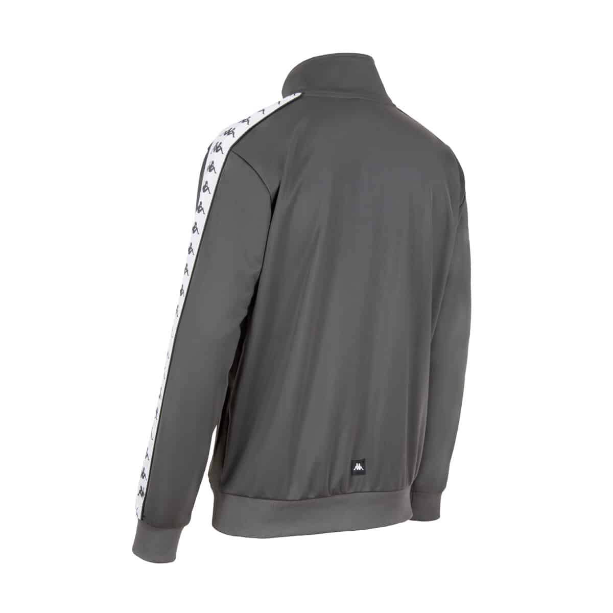 Poleron Hombre Full Zipper Gray White Kappa - Imagen 3