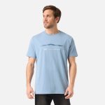 Polera Hombre Logo Lippi Front Print Azul Piedra Lippi