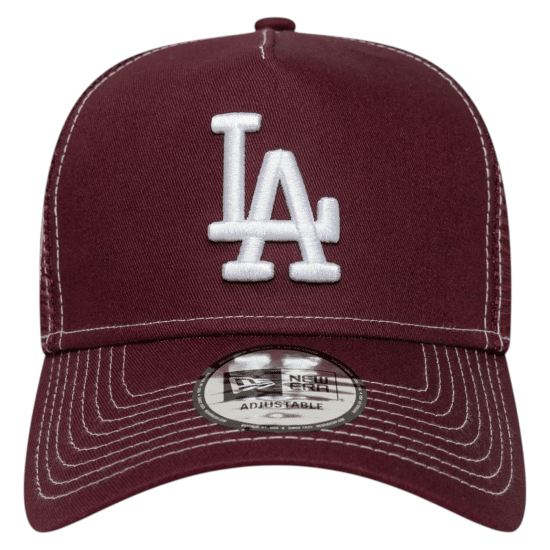 Gorro 9Forty LA Dodgers World Series Dark Red E-Frame Trucker New Era - Imagen 3